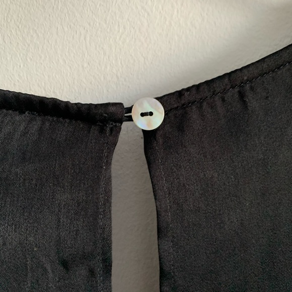 Show Me Your Mumu Wrap Black Sheen Satin Romper - Picture 15 of 15